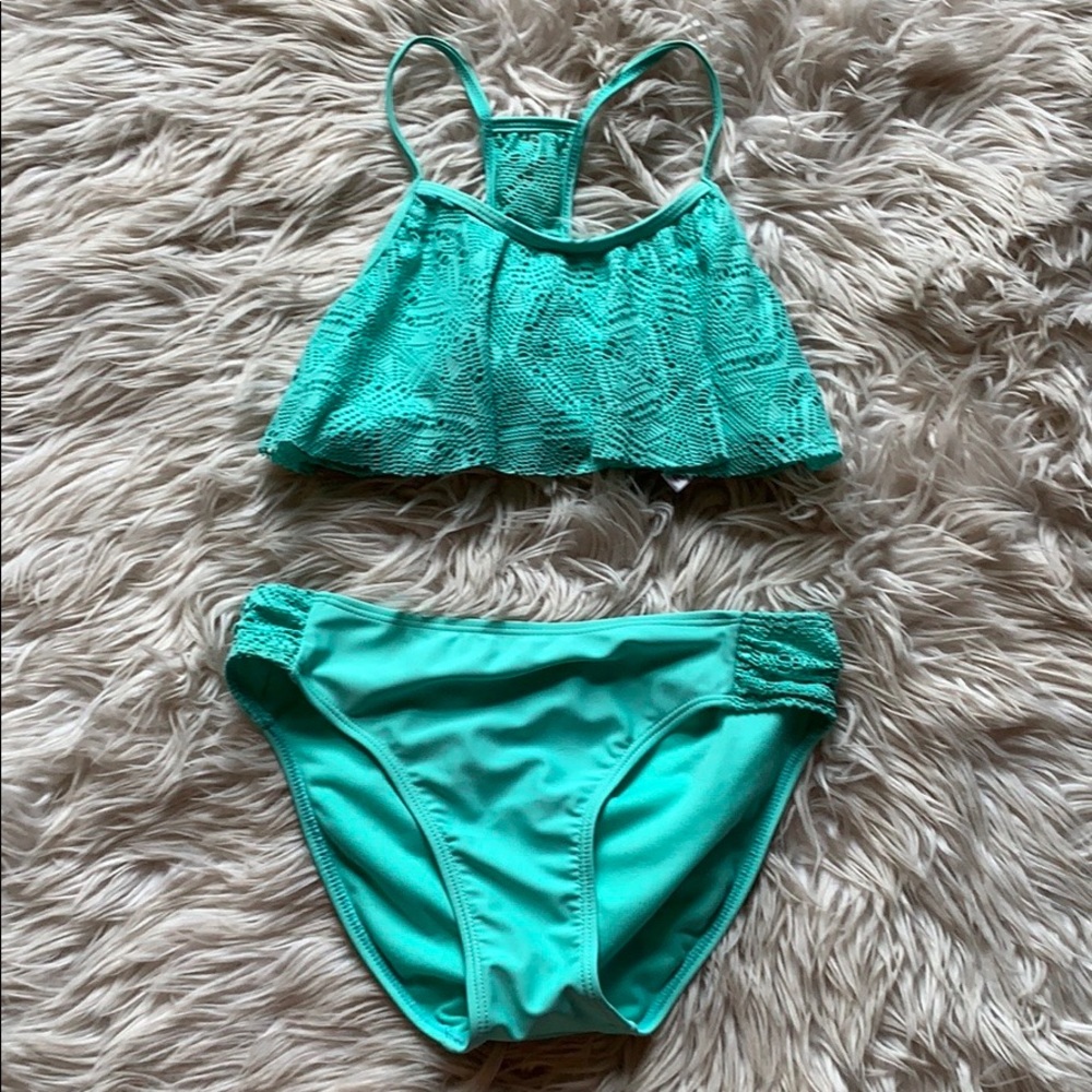 Girls blue swimsuit
